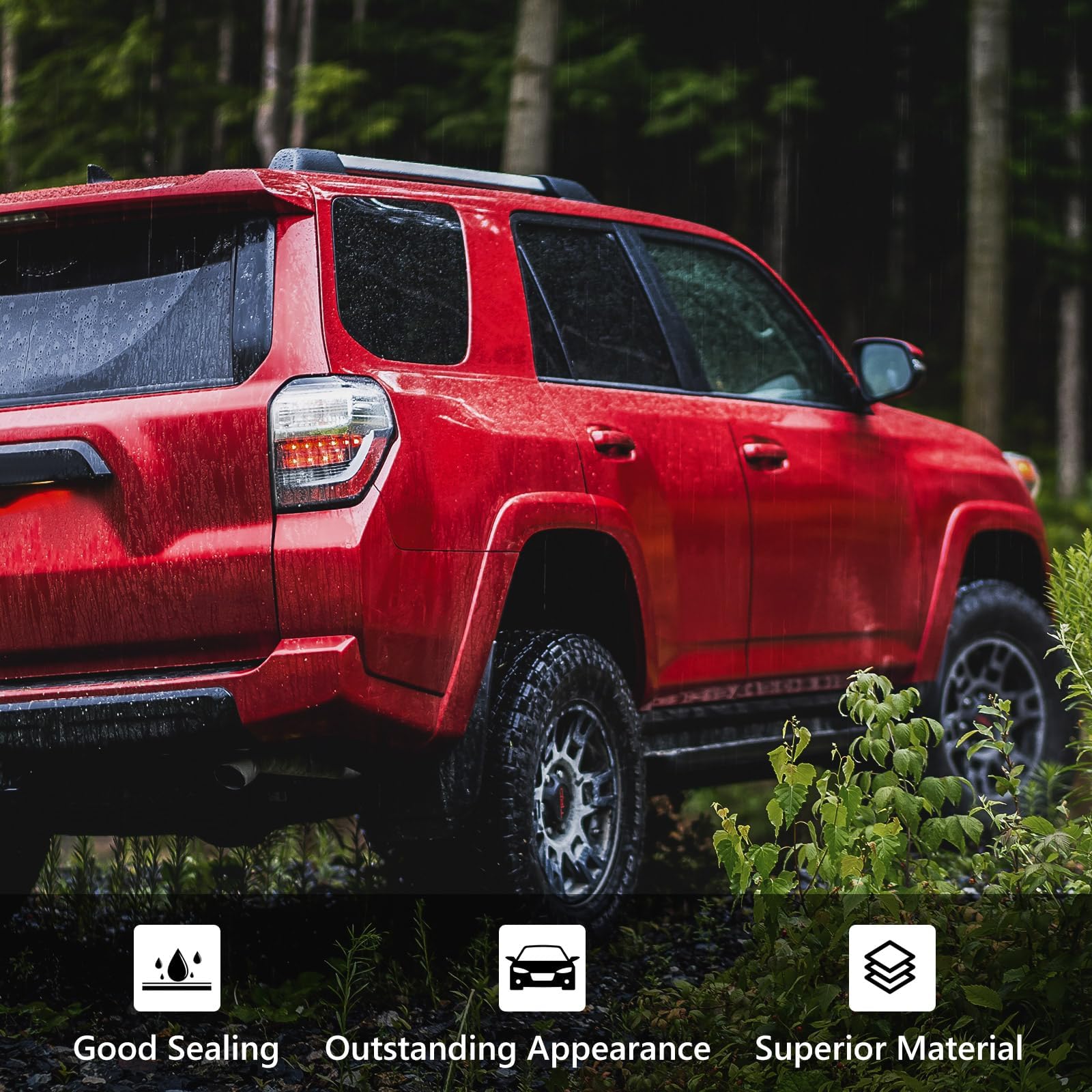 Huray tail light next to ruler showing exact size and fit for proper 4Runner alignment