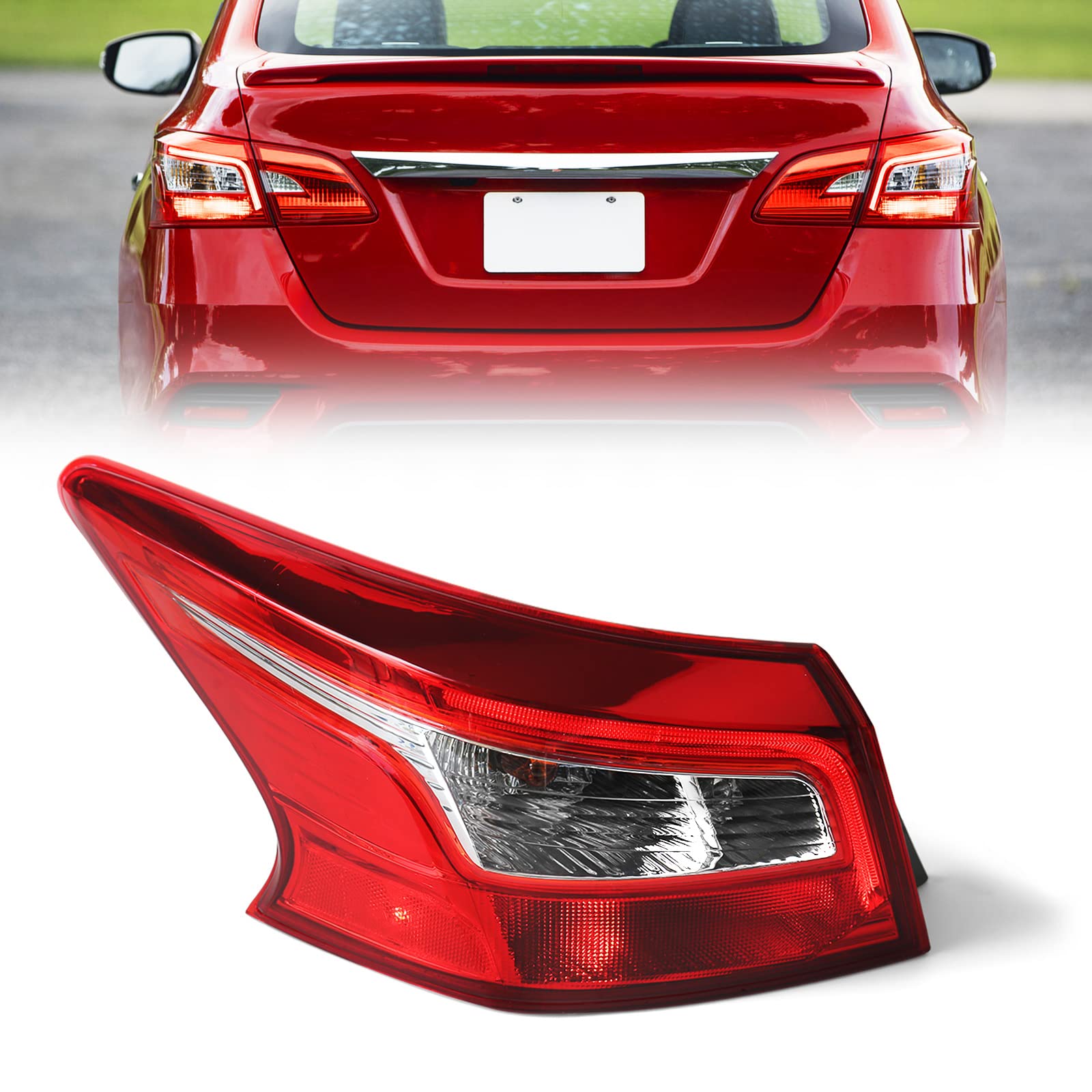 Huray left outer tail light front view showing fit and finish benefit