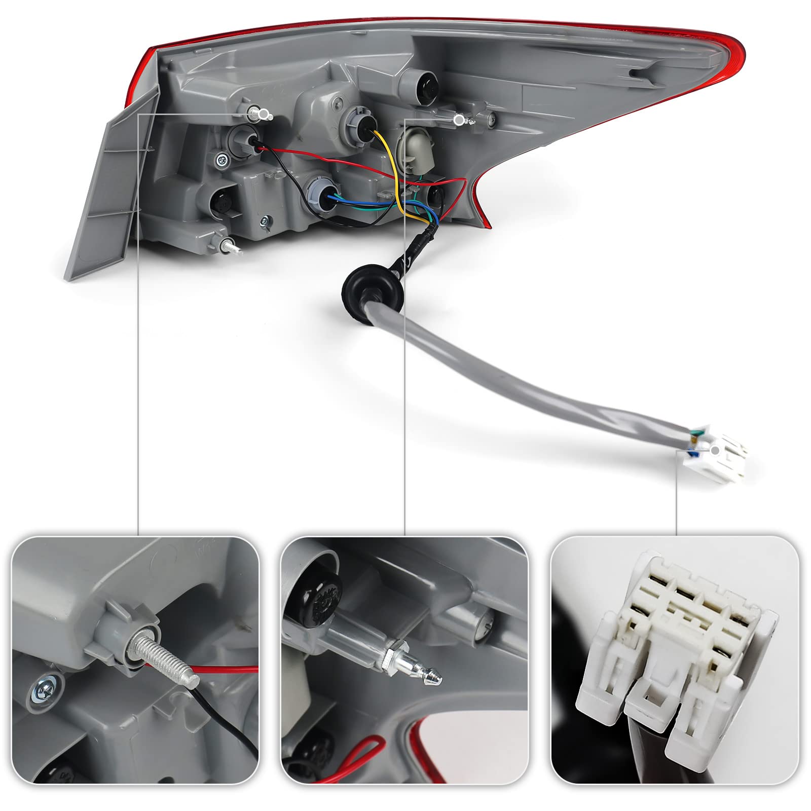 Huray tail light plug and socket detail showing plug-and-play benefit