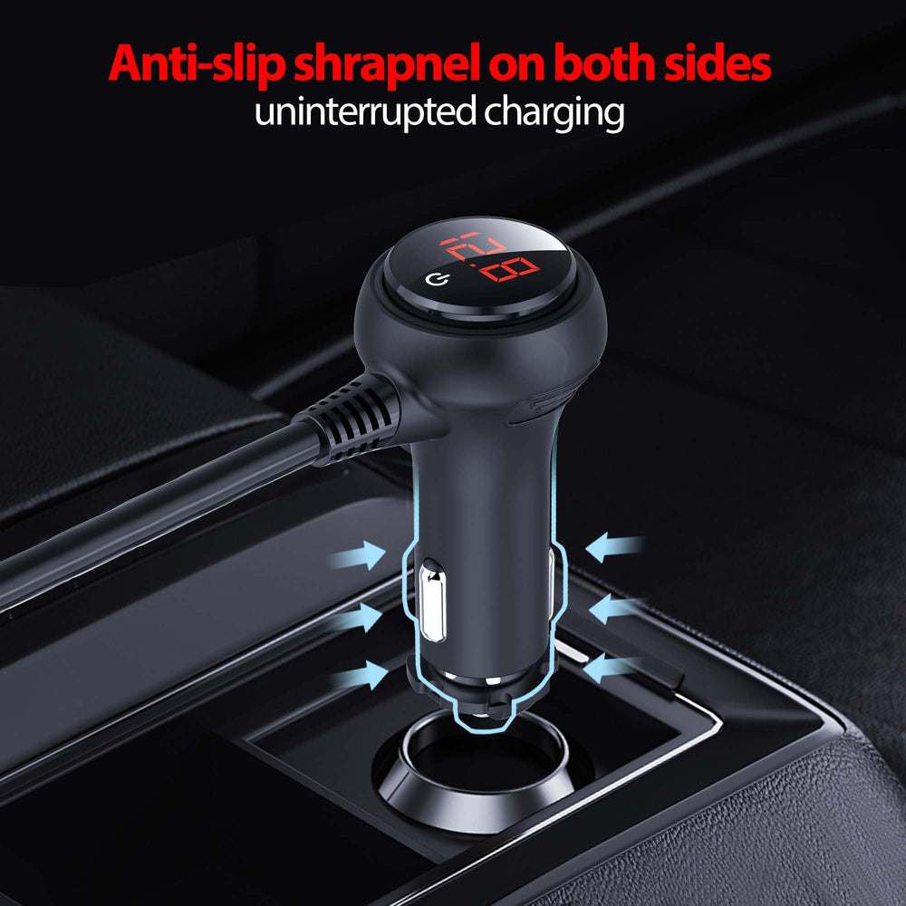 HURMAI beside smartphone for scale, compact power expansion in vehicles
