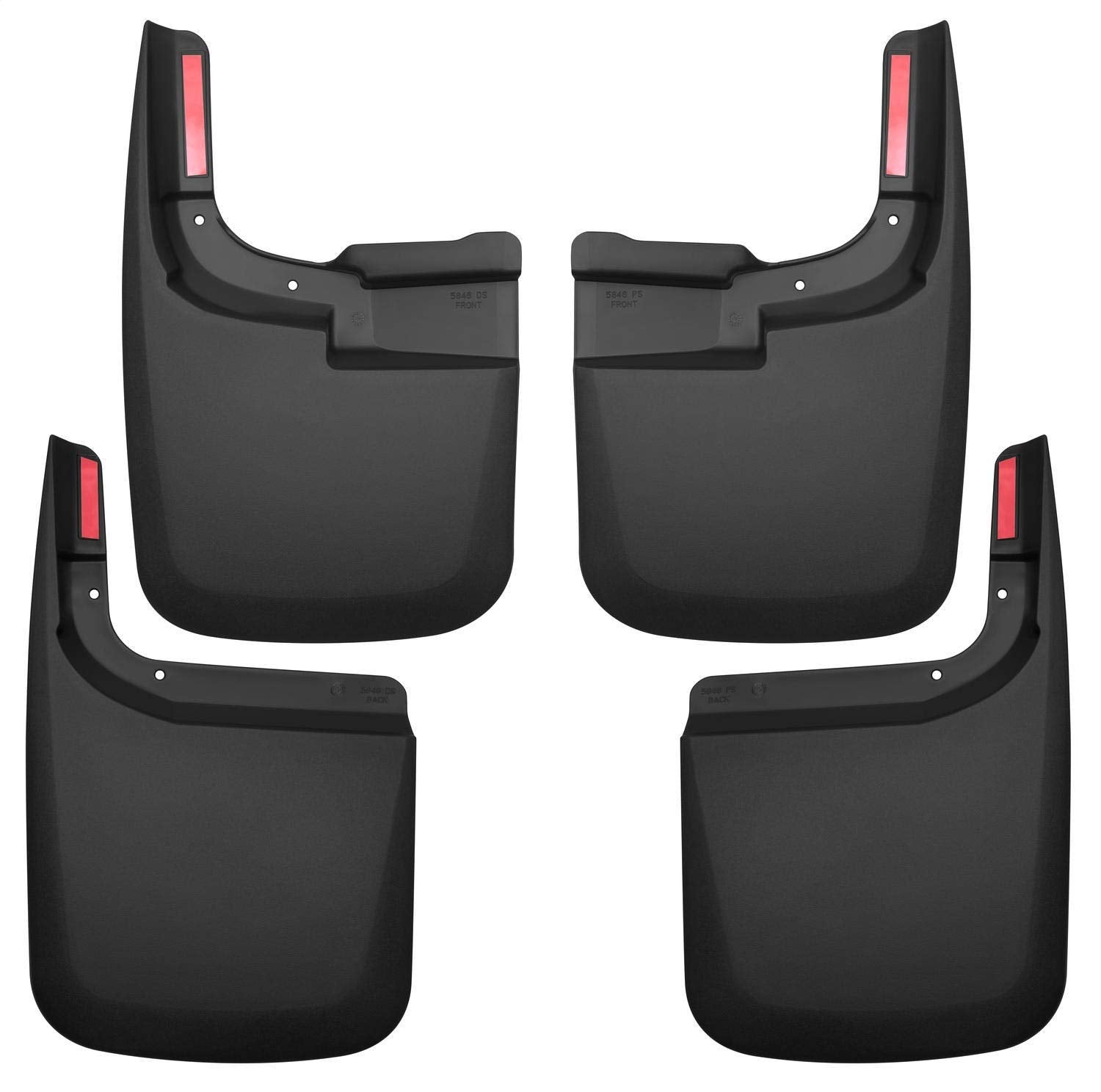 Husky Liners rear mud guards front view showcasing factory fit and clean look