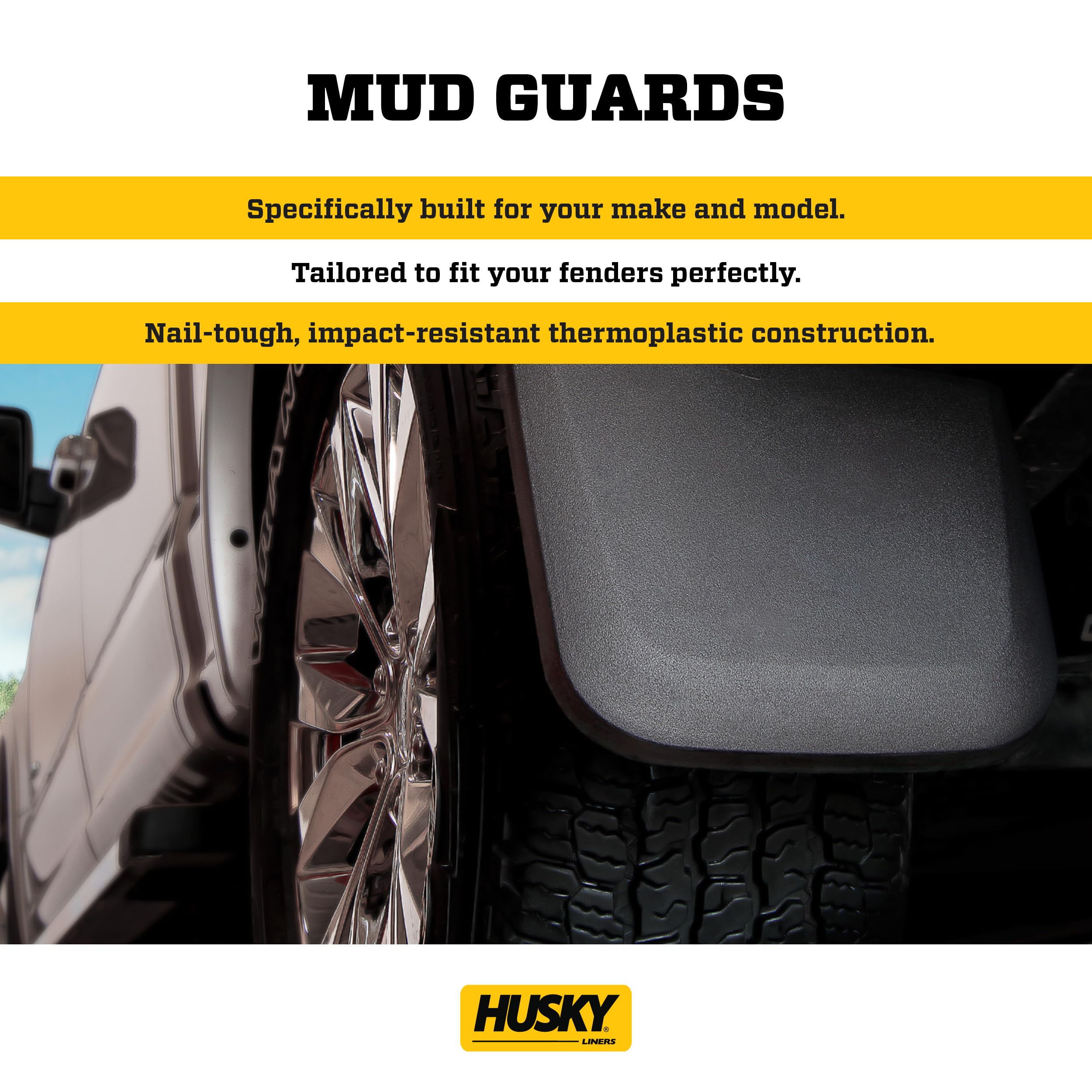 Husky Liners thermoplastic texture detail showing impact-resistant construction