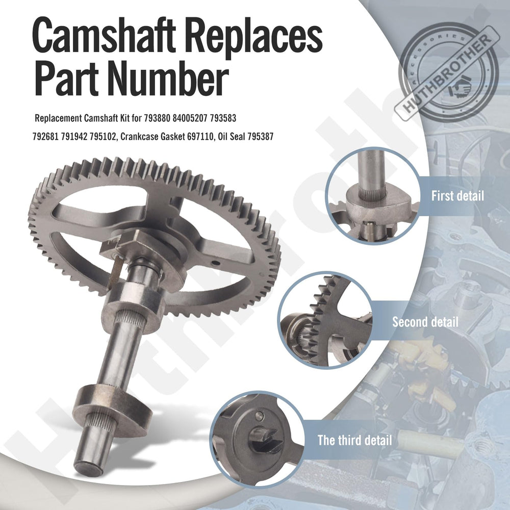 Huthbrother camshaft beside ruler to show scale and ensure correct part selection