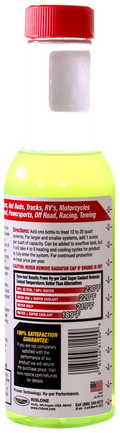Hy-Per Lube being poured into radiator to improve cooling efficiency