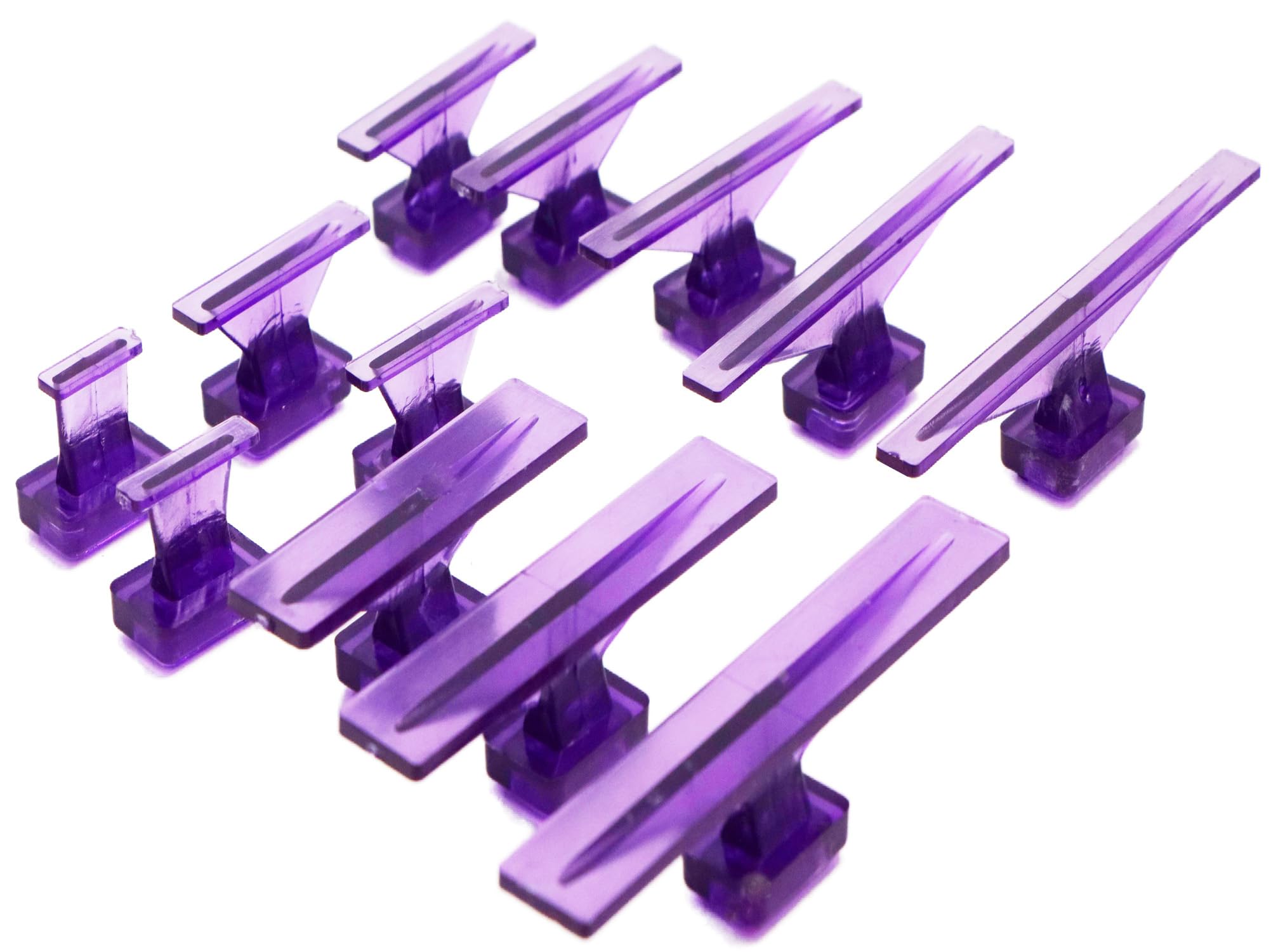 Hyamass tabs spread on workbench offering multiple sizes and shapes