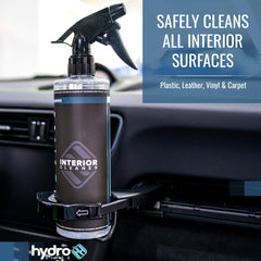 HydroSilex close-up on plastic dashboard texture revealing thorough cleaning