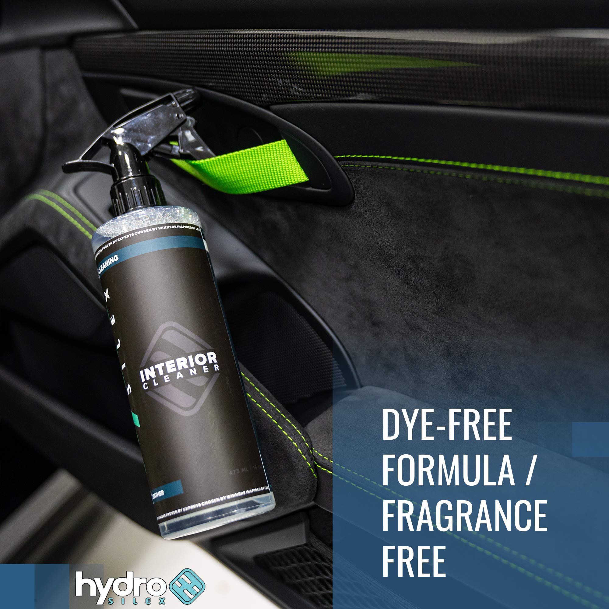 HydroSilex being used in car interior showing efficient detailing results