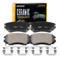 HYFTJYZ front brake pad packaging view showing brand and easy fit benefits