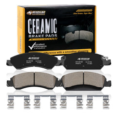 HYFTJYZ front brake pad set front view showing shape and fit for easy selection