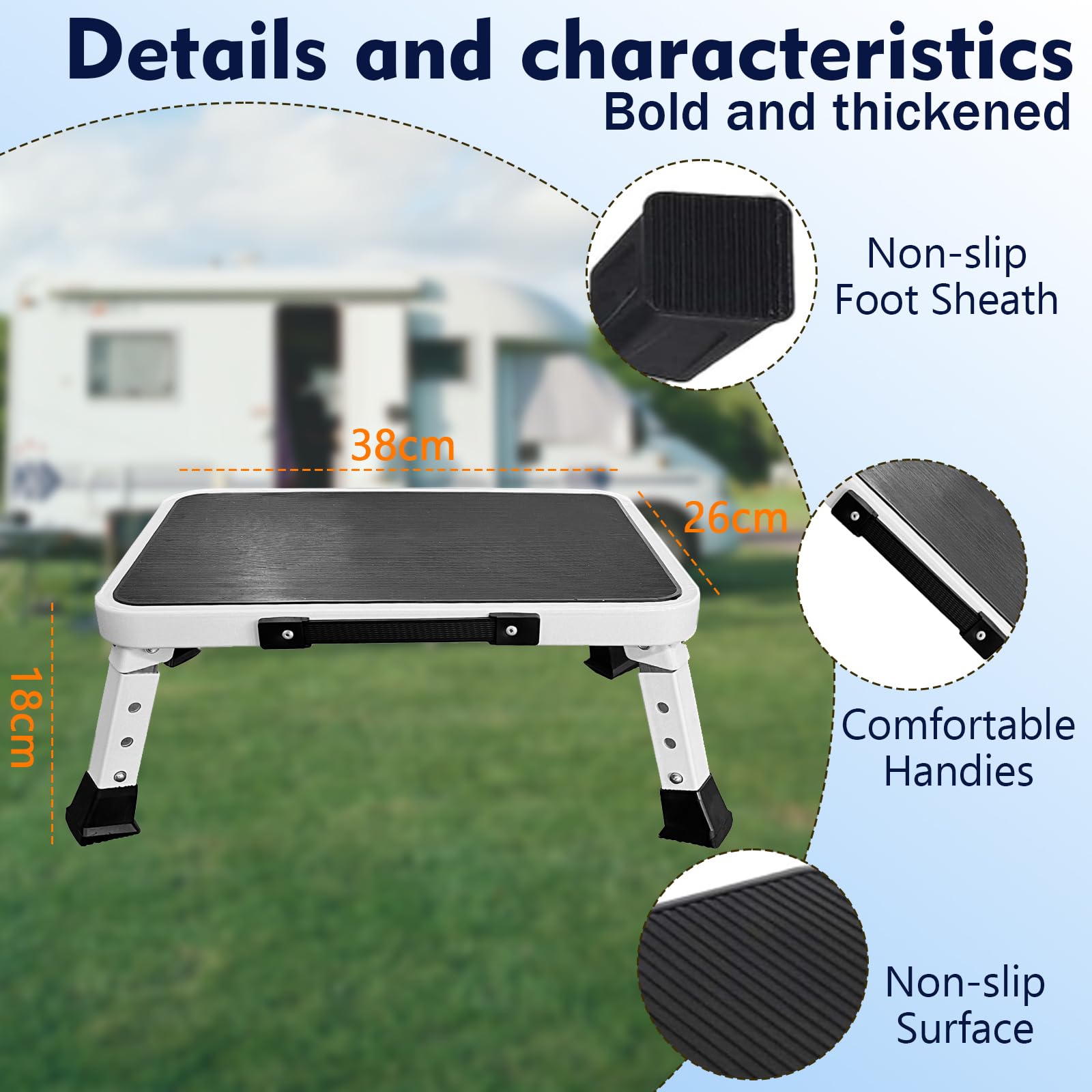 HYMIC folded thin profile fitting into narrow RV storage spaces