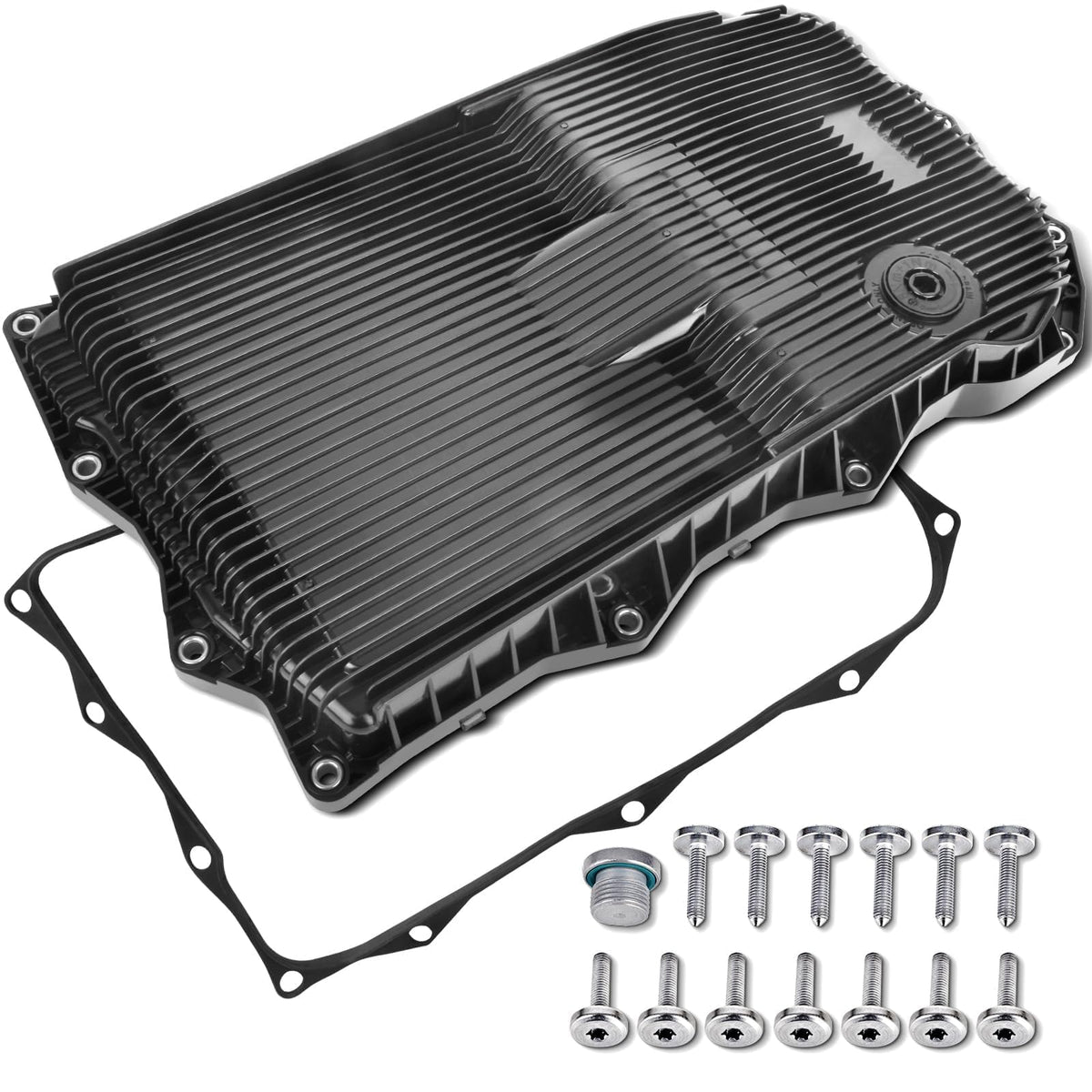 HYR front view of transmission pan showing fit and finish, improves service readiness