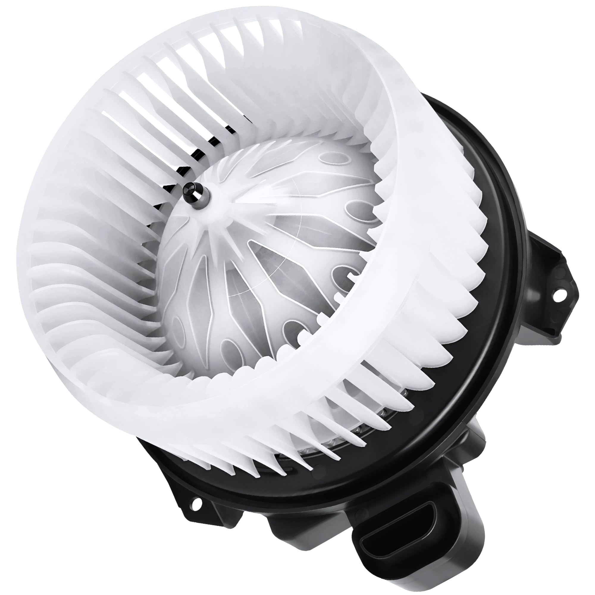 HYR blower motor front view showing housing and airflow benefit