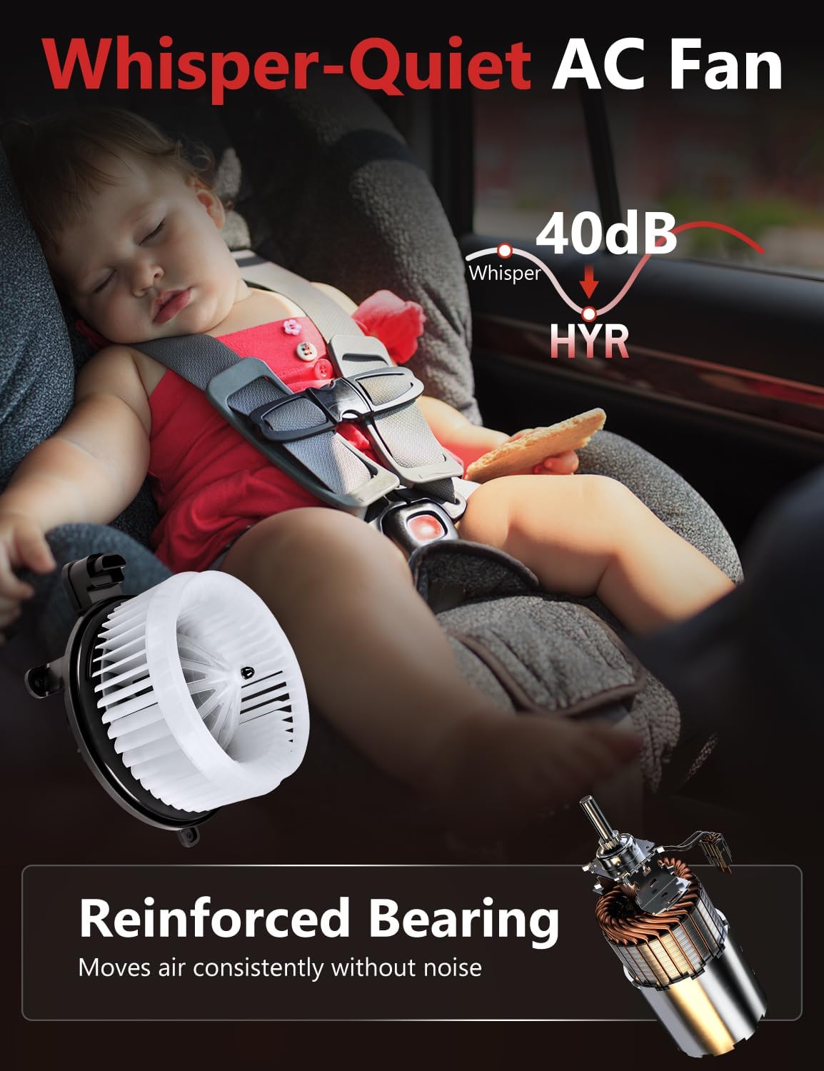 HYR blower motor installed in vehicle HVAC restoring cabin airflow