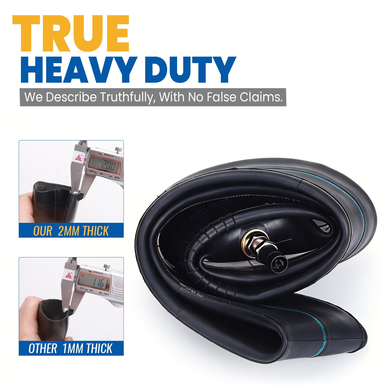 Hyssk TR4 straight valve stem close-up for easy inflation benefit