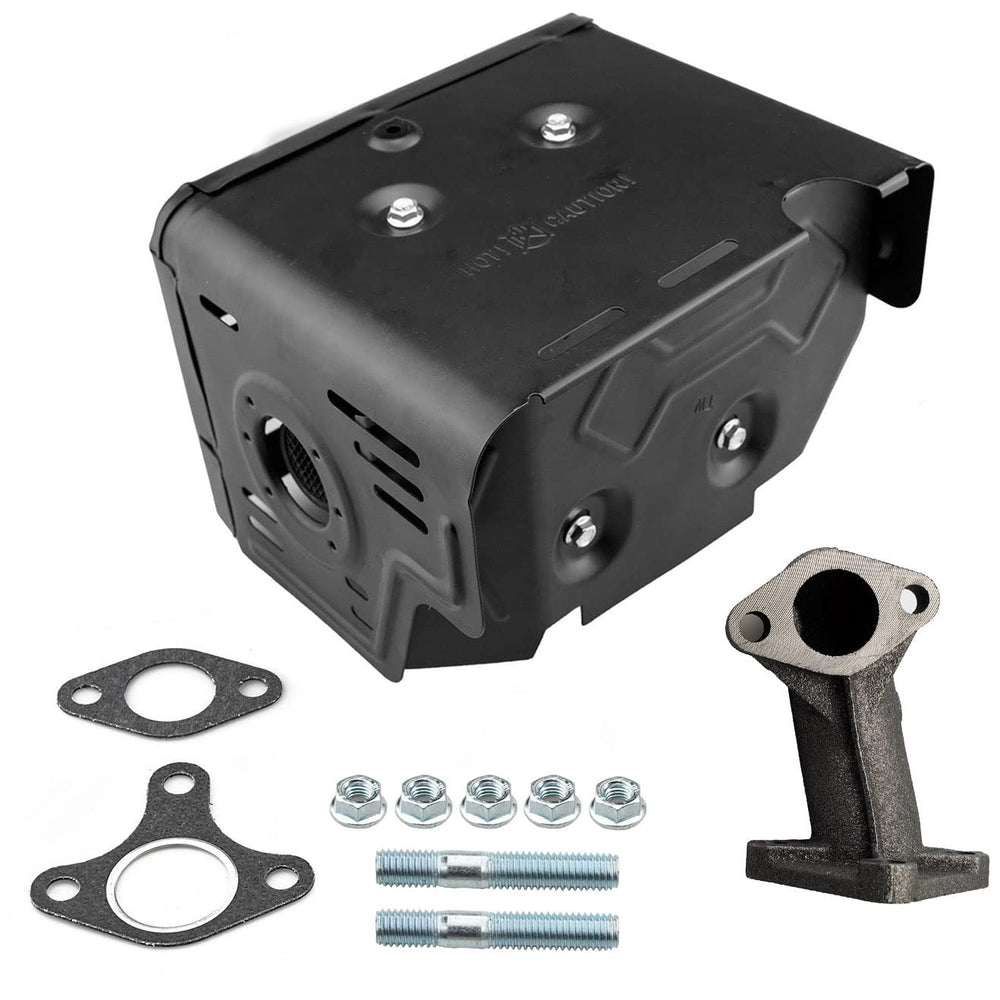 HZ muffler hardware close-up showing gaskets and studs for reliable sealing benefit