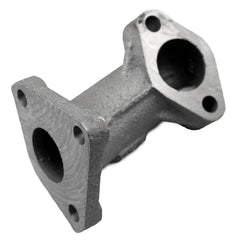 HZ muffler side view with exhaust pipe highlighting exact-fit alignment benefit