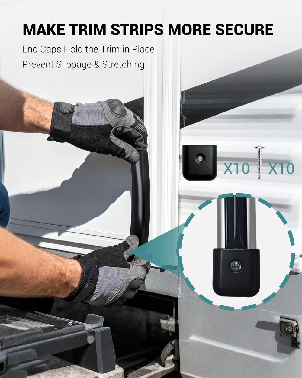 HZE sidewall trim run on trailer showing improved appearance and grime reduction