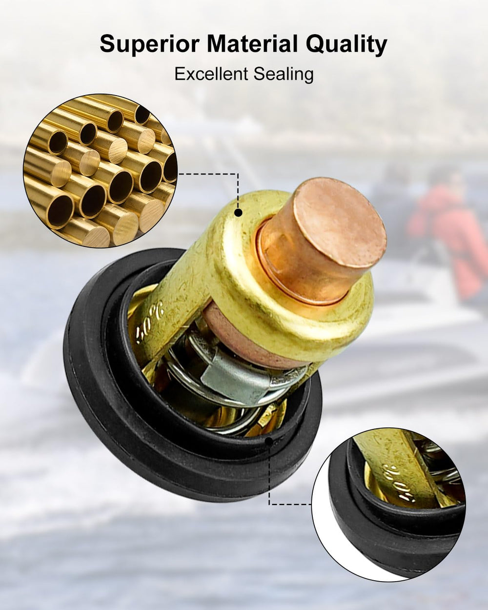 HZSIFU thermostat installed in Yamaha outboard improving temperature control
