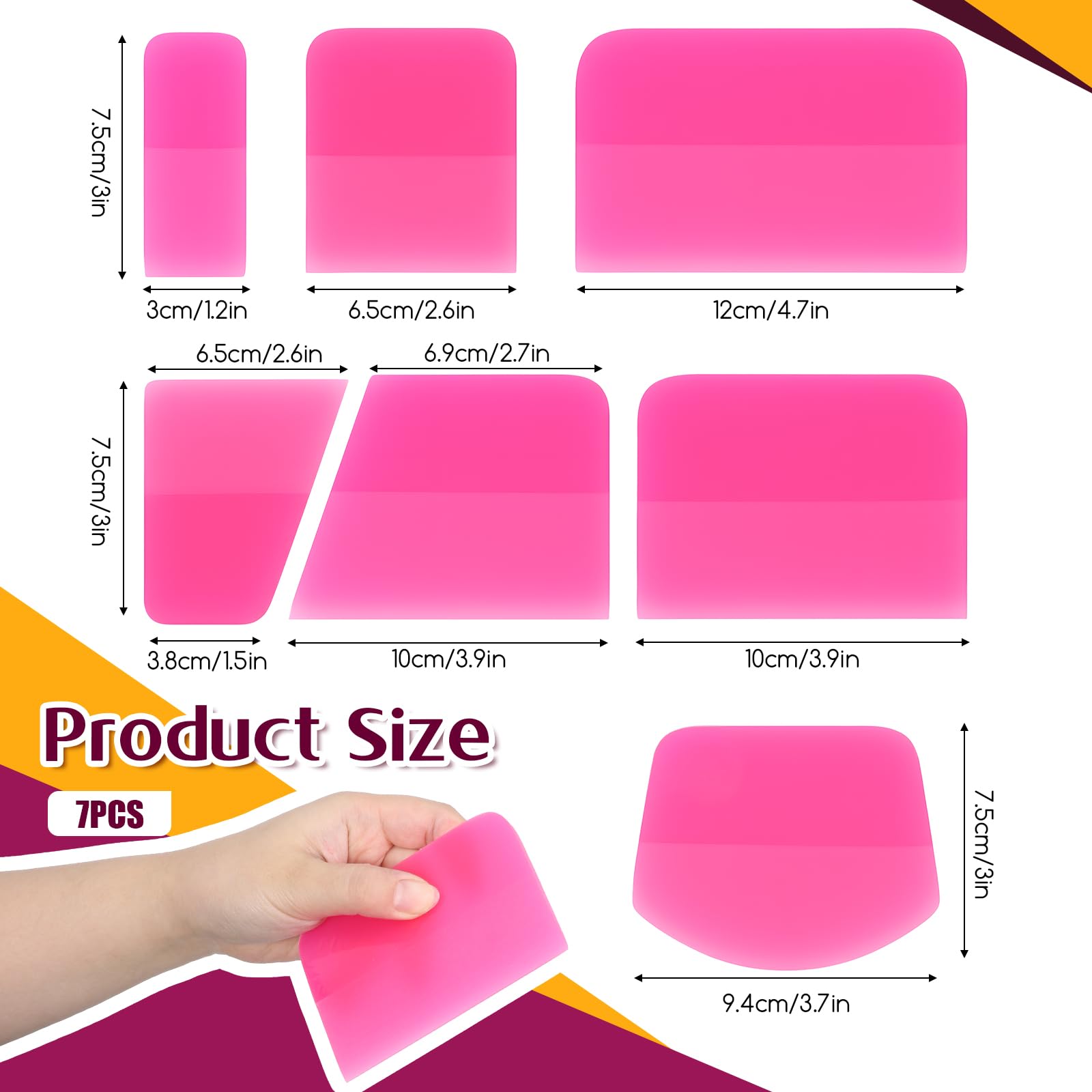 IANFAN front view of primary squeegee emphasizing ergonomic shape and smooth edge