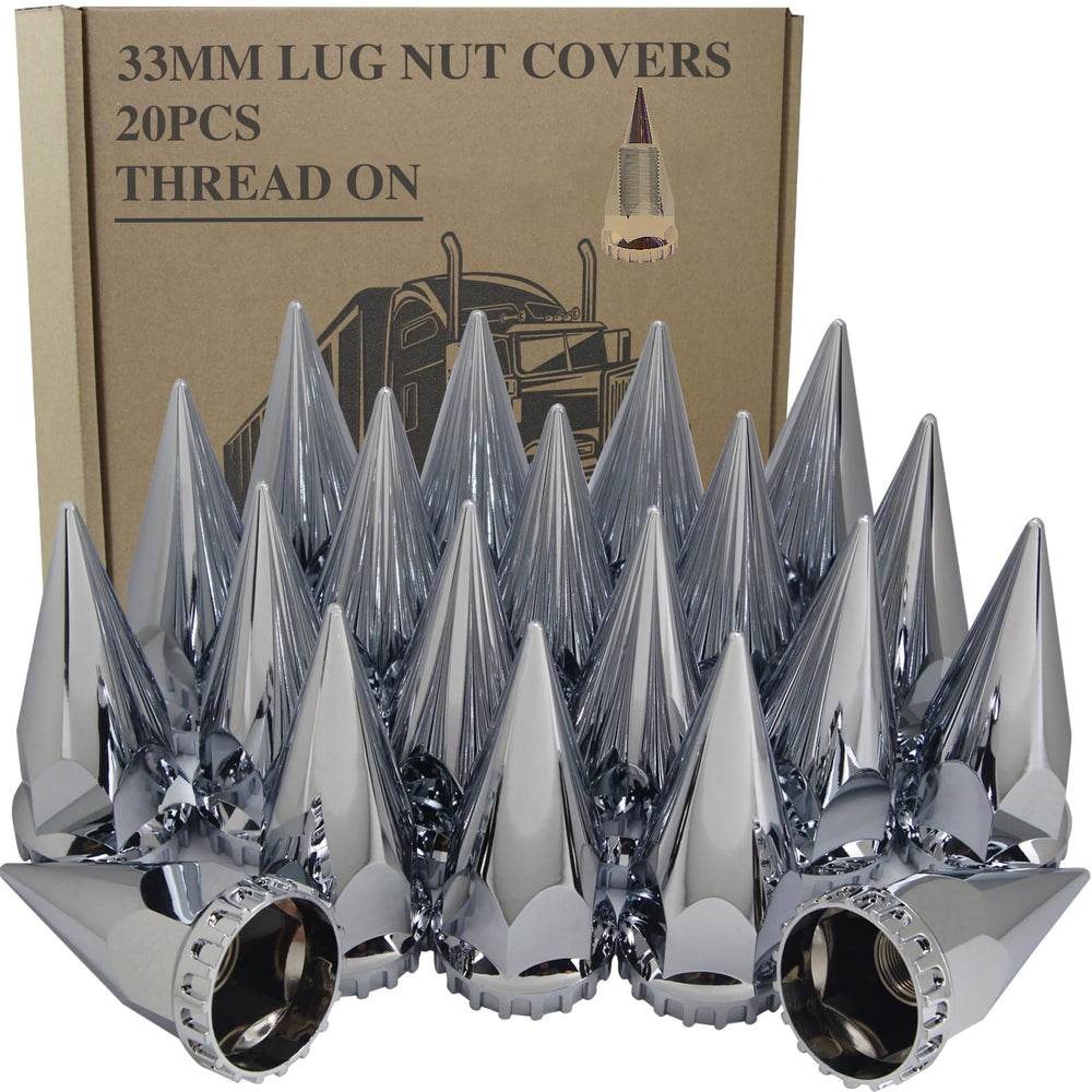 iBroPrat front packaging showing 20 chrome lug nut covers and secure box benefit