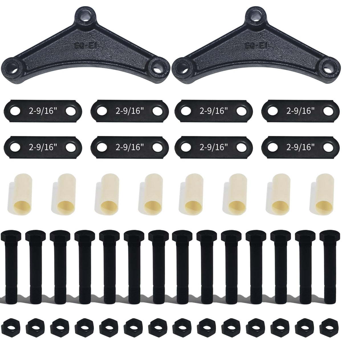 iBroPrat front packaging showing full trailer shackle kit and organized components for fast repairs
