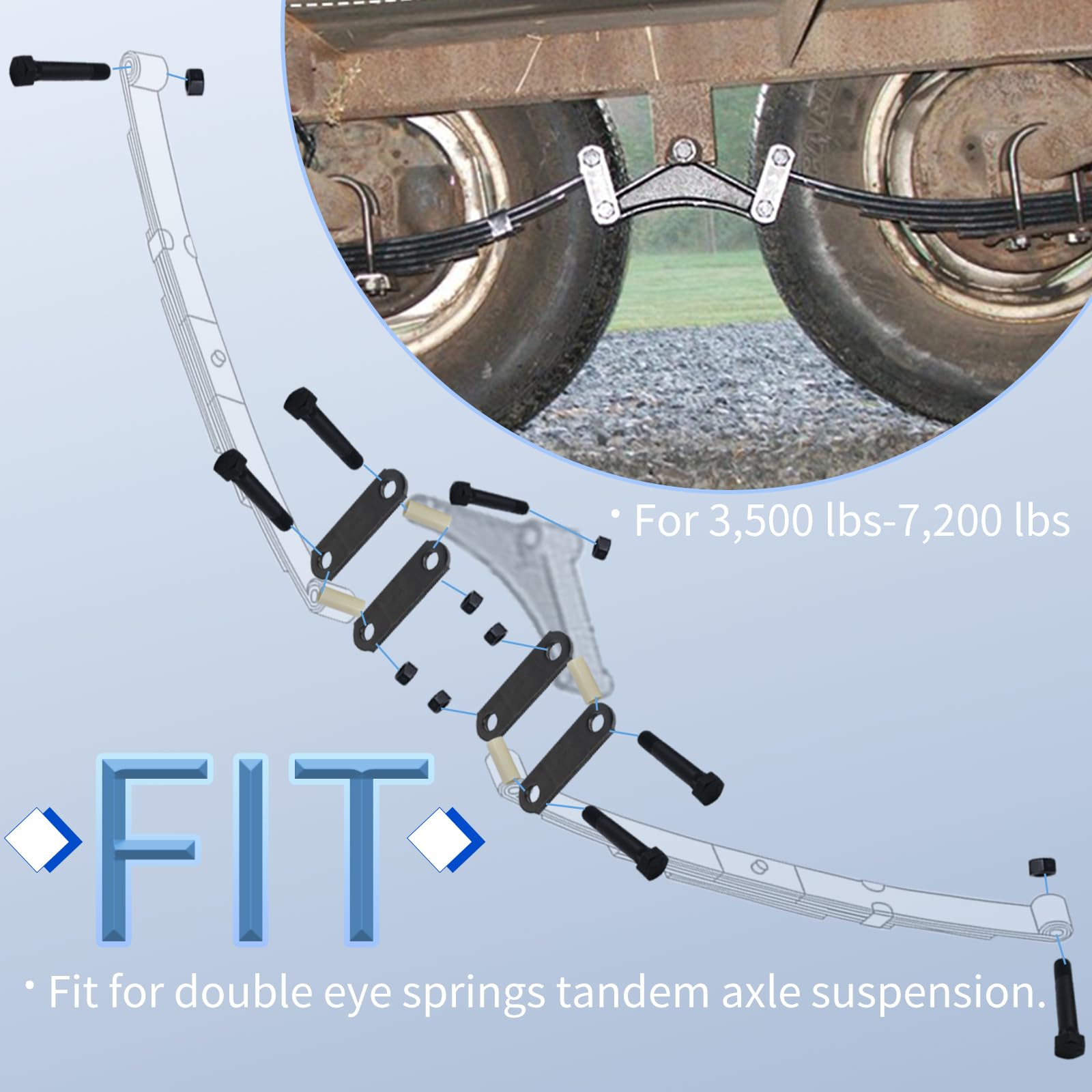 iBroPrat kit installed on trailer axle demonstrating secure fitment