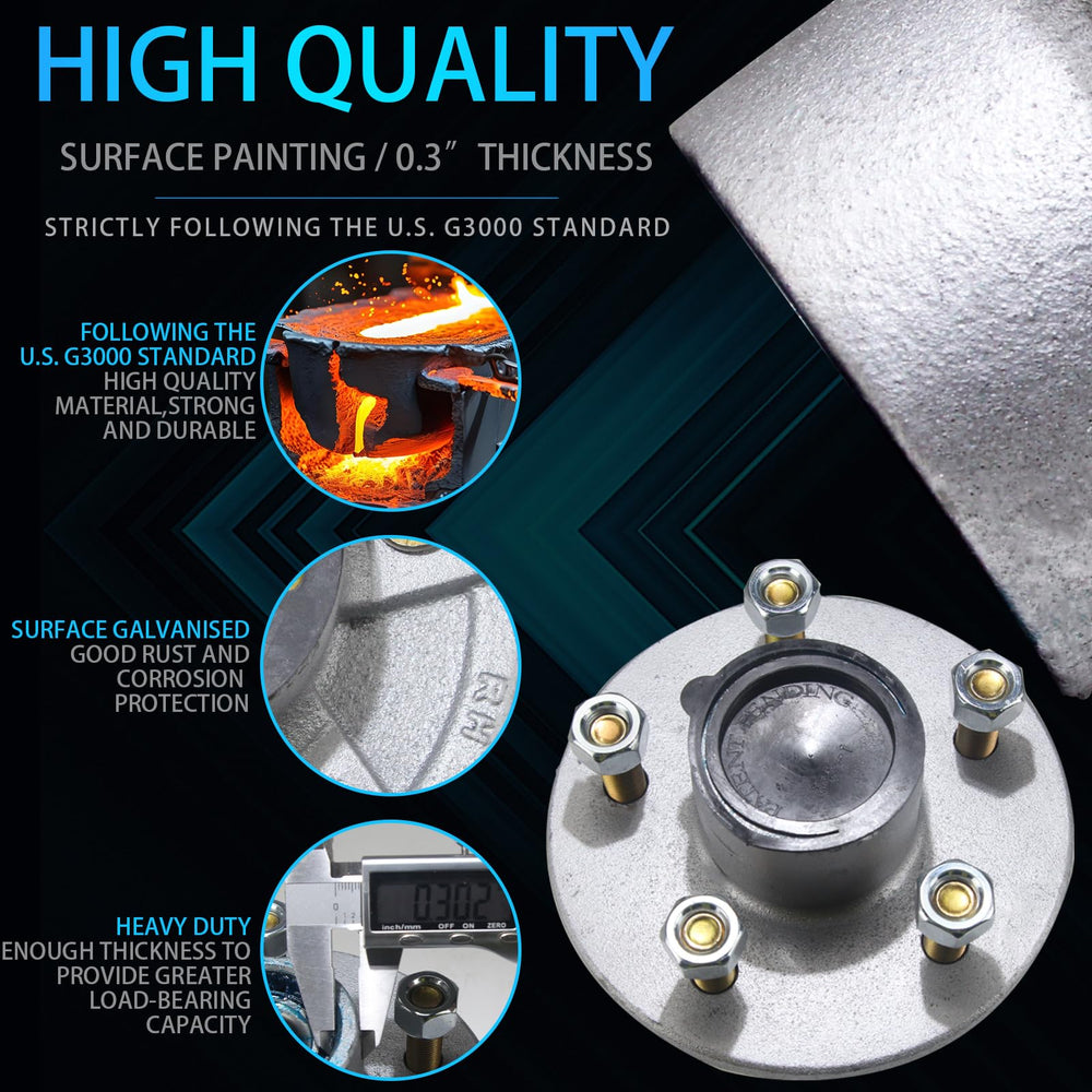 iBroPrat rear hub spindle side showing mounting fit and reliable alignment benefit