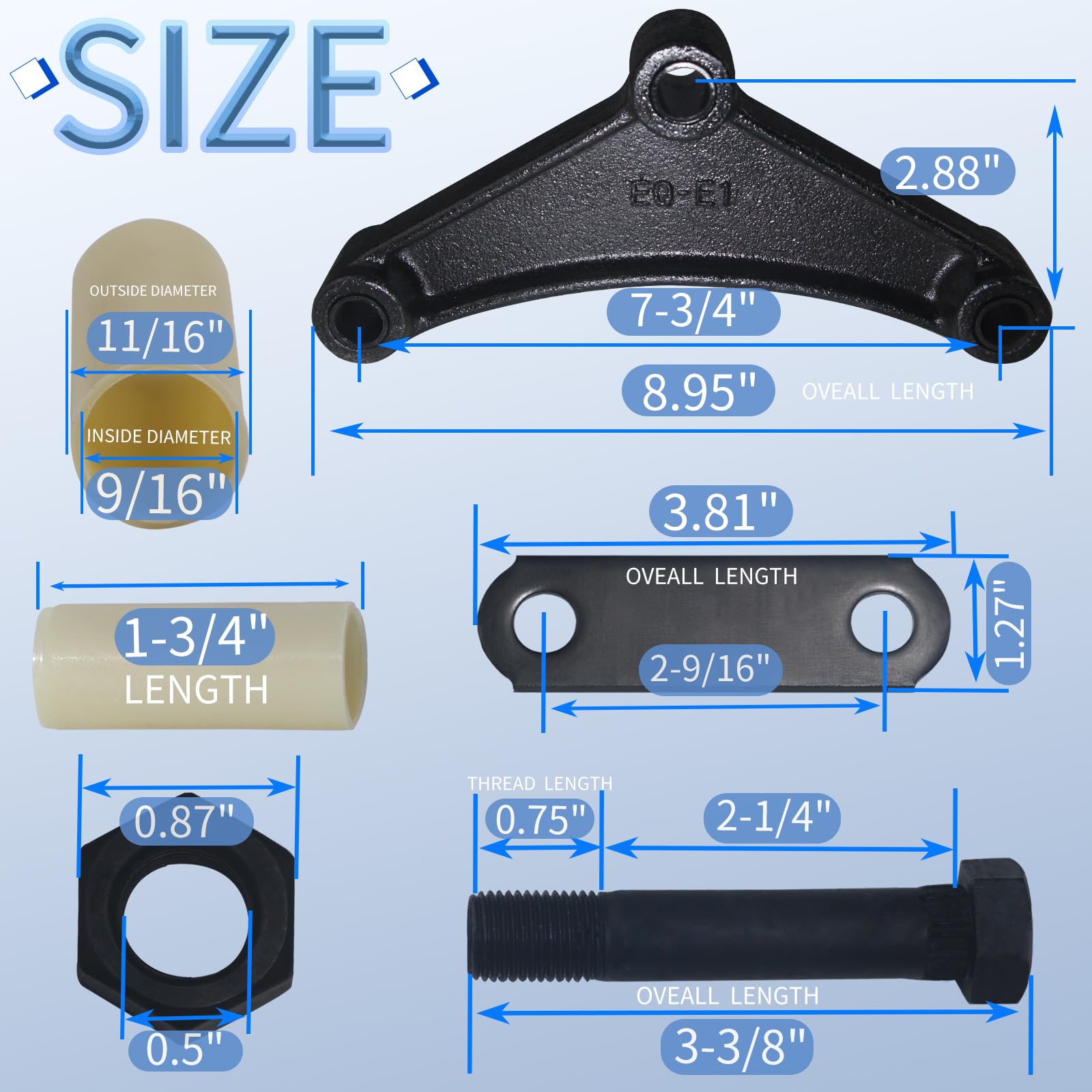 iBroPrat close-up of a 2-9/16 inch shackle strap highlighting welded strength and corrosion resistance