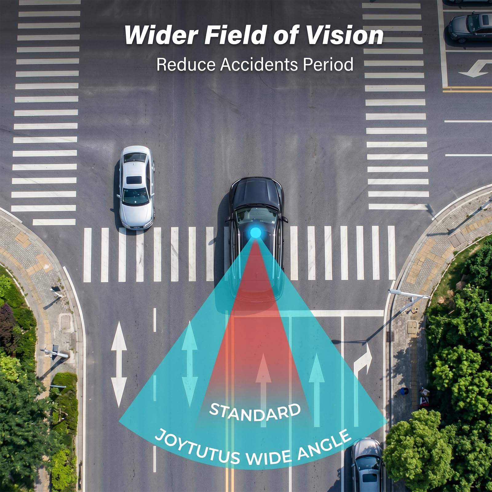 ICHEPLUS day-night section highlighting reduced glare for safer night driving