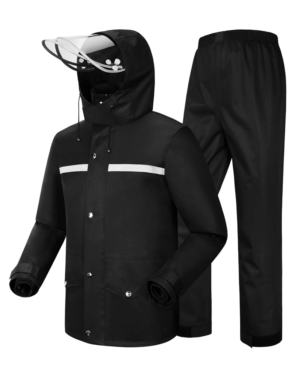 iCreek raincoat front view showing waterproof protection and visibility