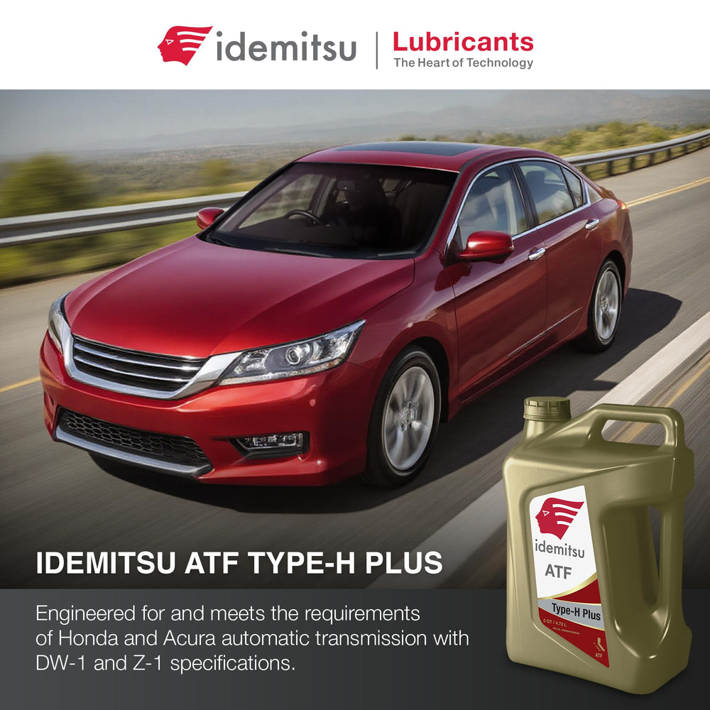 Idemitsu ATF Type H-Plus side label with specification info for easy verification