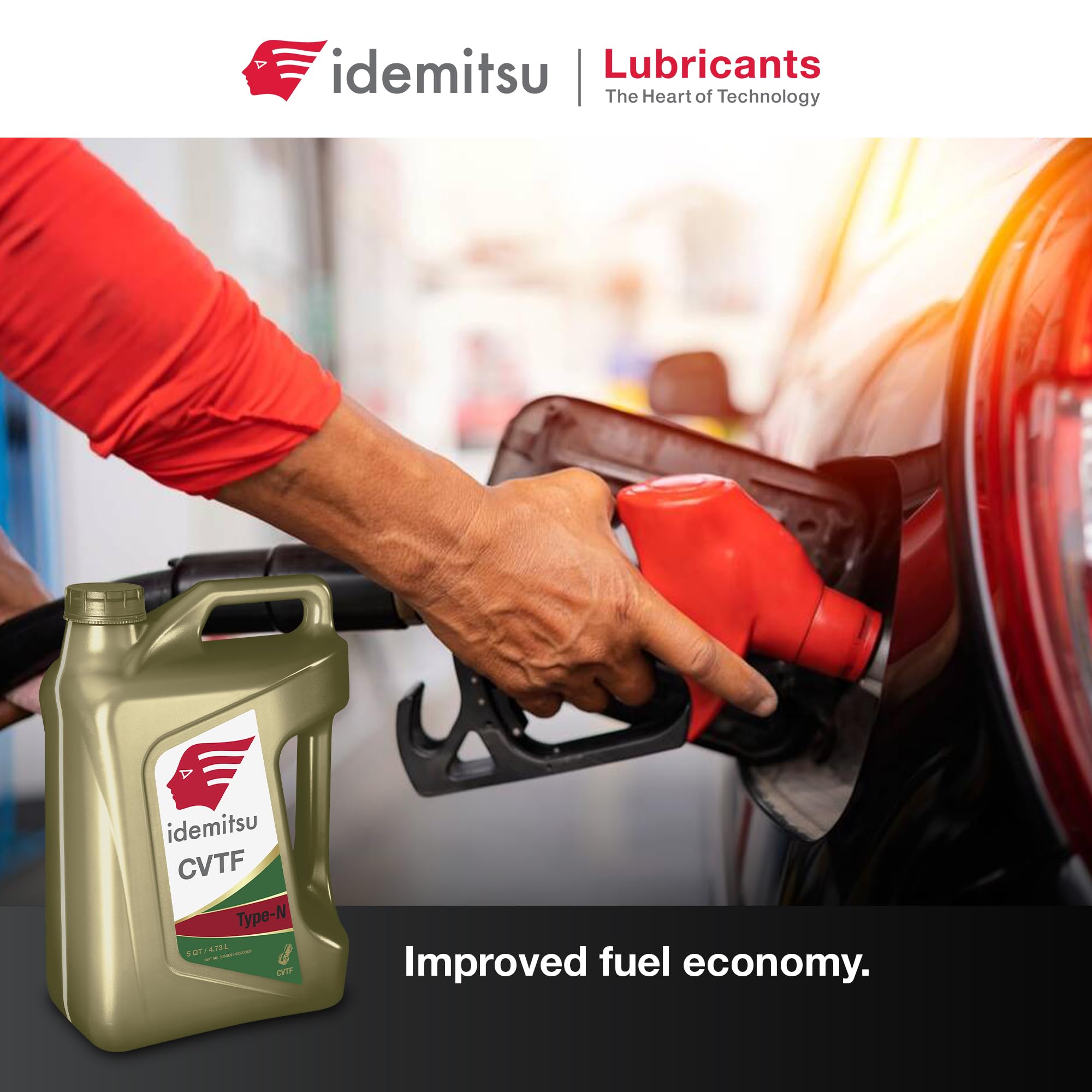 Idemitsu CVT Type N beside vehicle illustrating improved drivability benefits