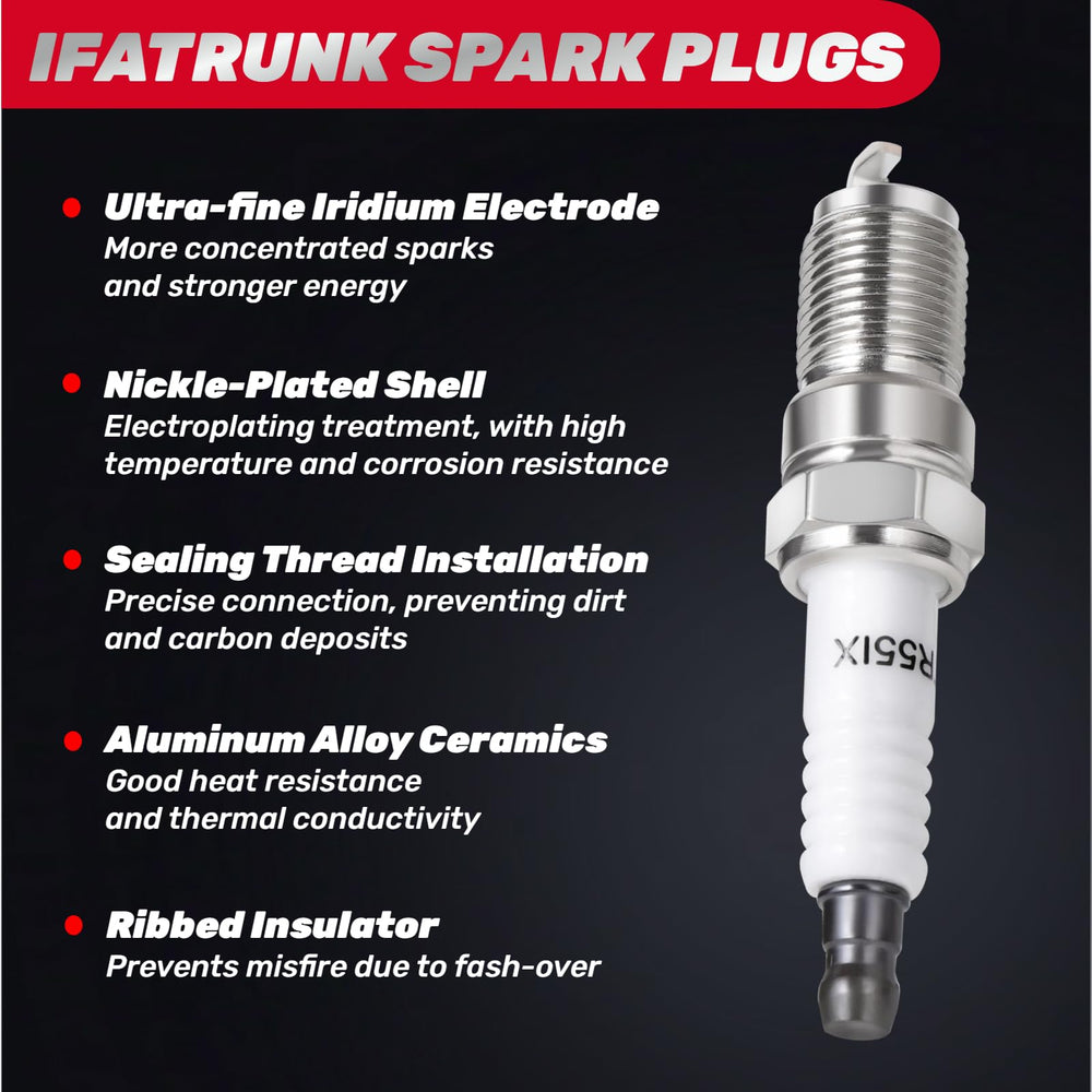 IFATRUNK spark plug installed in engine well demonstrating correct fit and restored ignition