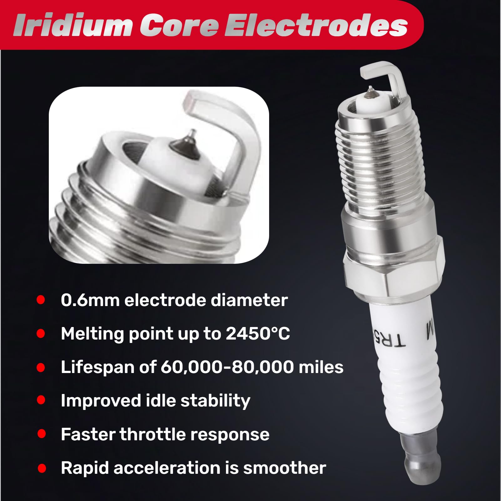 IFATRUNK spark plug next to ruler and hand showing scale for confident selection