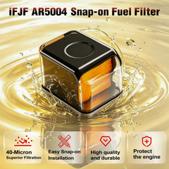 iFJF mounted on tractor fuel line demonstrating straightforward fitment