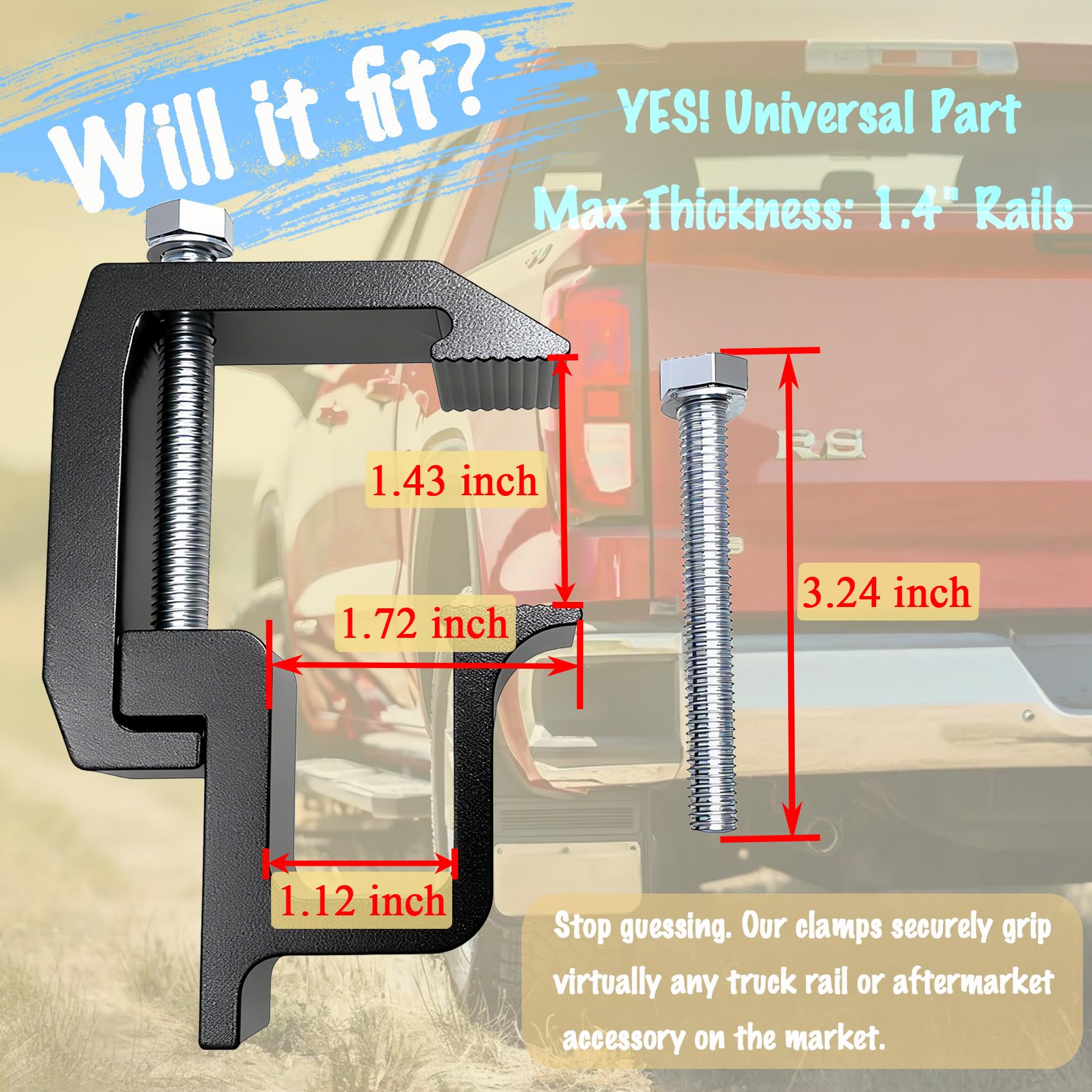 iFJF clamp size scale with ruler for easy fit verification benefit