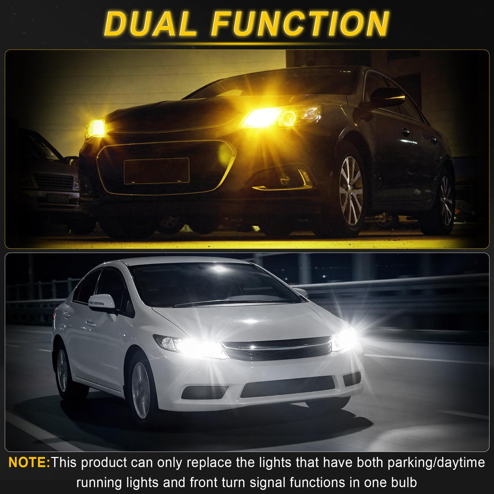iFunyLED 3157 amber turn signal flash showing clear signaling benefit