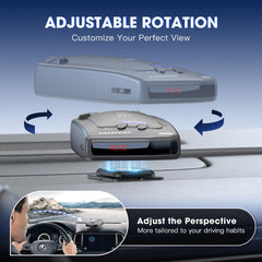iGoevo demonstrating tilt adjustment for optimal detector angle and view