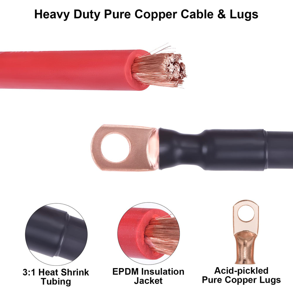 iGreely red and black cable pair coiled together for organized storage and easy deployment