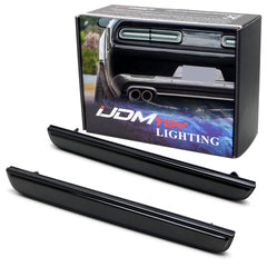 iJDMTOY front view of dark-smoke reflector lens showing precise fit and improved styling
