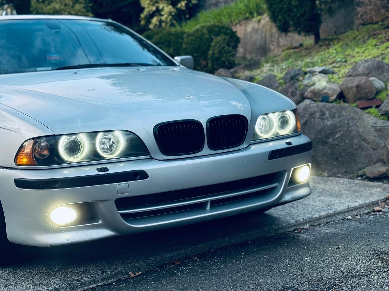 iJDMTOY on BMW front end showing modernized, stylish appearance