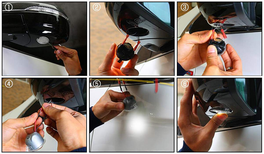 iJDMTOY mirror cap removed to show easy access and straightforward installation
