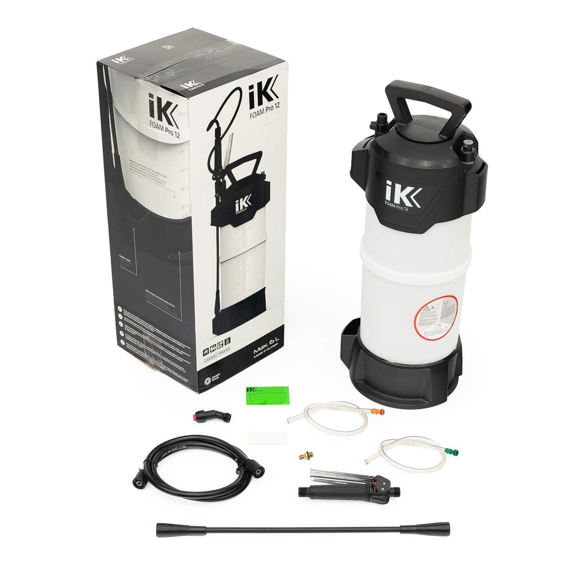 IK Foam Pro 12 front view showing controls and handle for easy operation