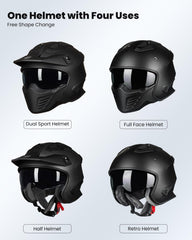 ILM 726X side profile with chin guard attached highlighting modular protection