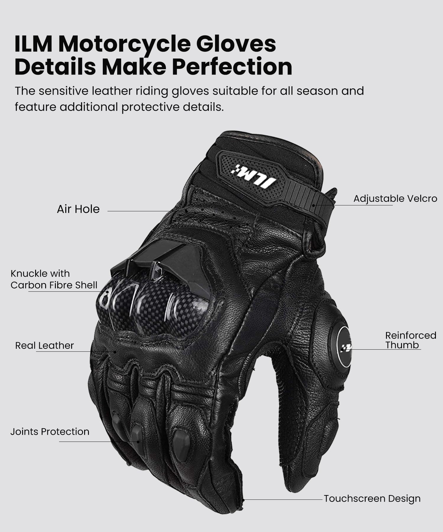 ILM external protection shell on side of hand improving impact resistance