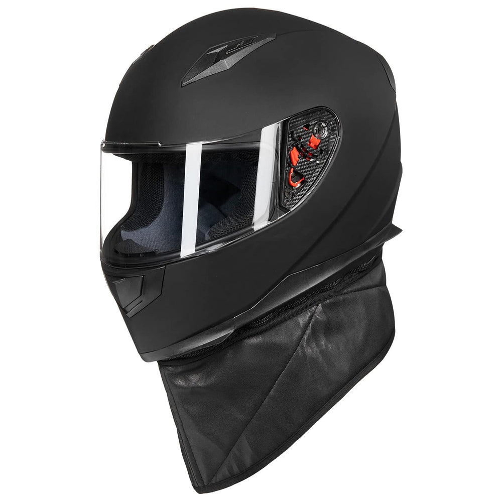 ILM helmet with detachable winter neck scarf removed for cold-weather comfort