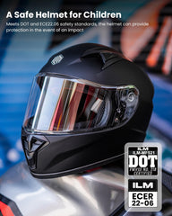 ILM MF521 visor close-up highlighting wide clear view and debris protection