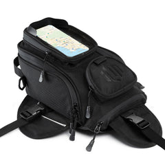 ILM tank bag front view showing compact profile and easy access