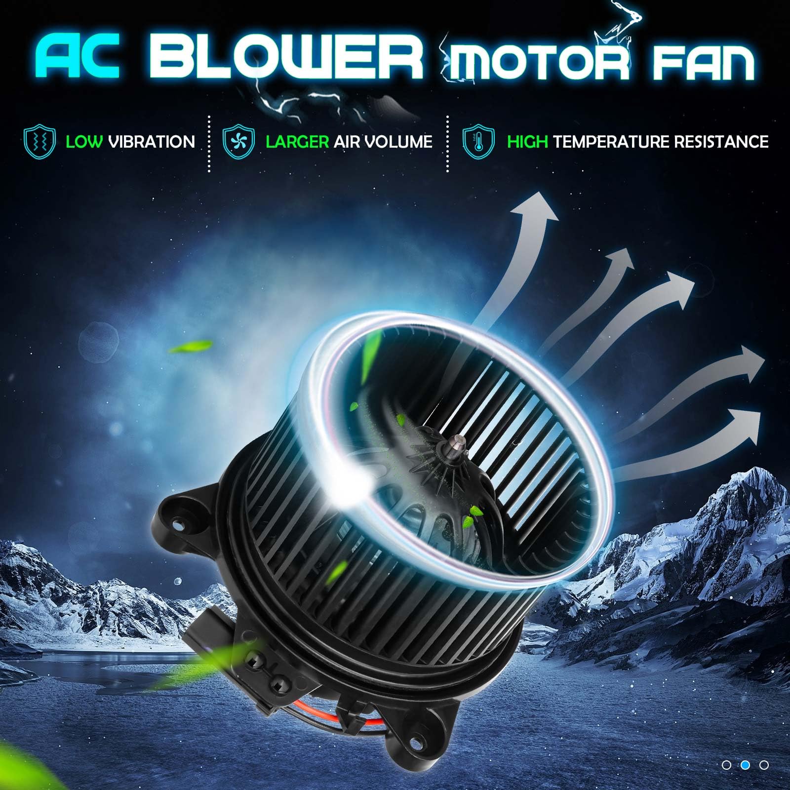 ILONPA side profile of blower motor highlighting compact durable housing benefit