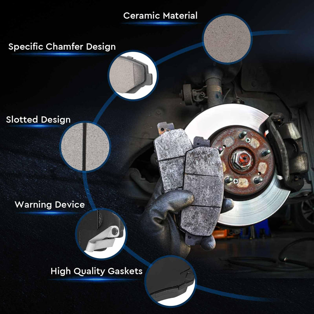 ILONPA brake pads installed on rotor demonstrating proper fit and reliable braking performance